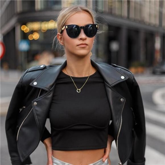 Rimless Skull Design Cat Eye Sunglasses UV400 Protection main image 5